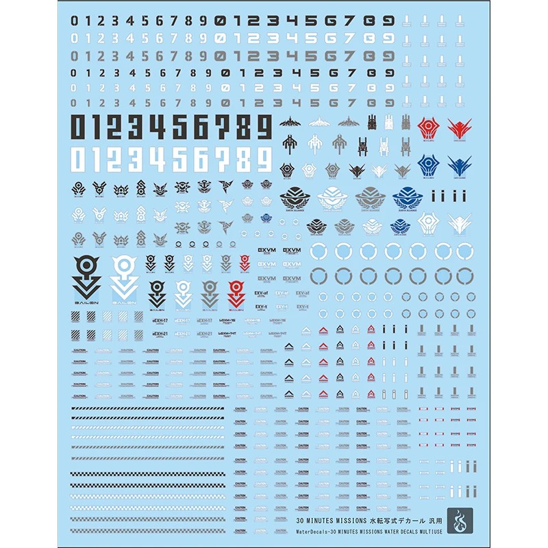 Model Kit Water Decal - Adesivi ad acqua universali per missioni