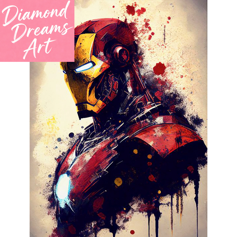 Model Kit Iron Man - Set Pittura Diamante Fai da Te