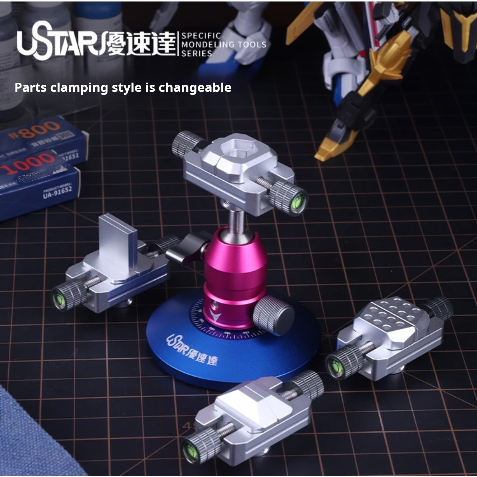 Model Kit Vise - USTAR UA-90641 Morsa multiuso 4 mandrini