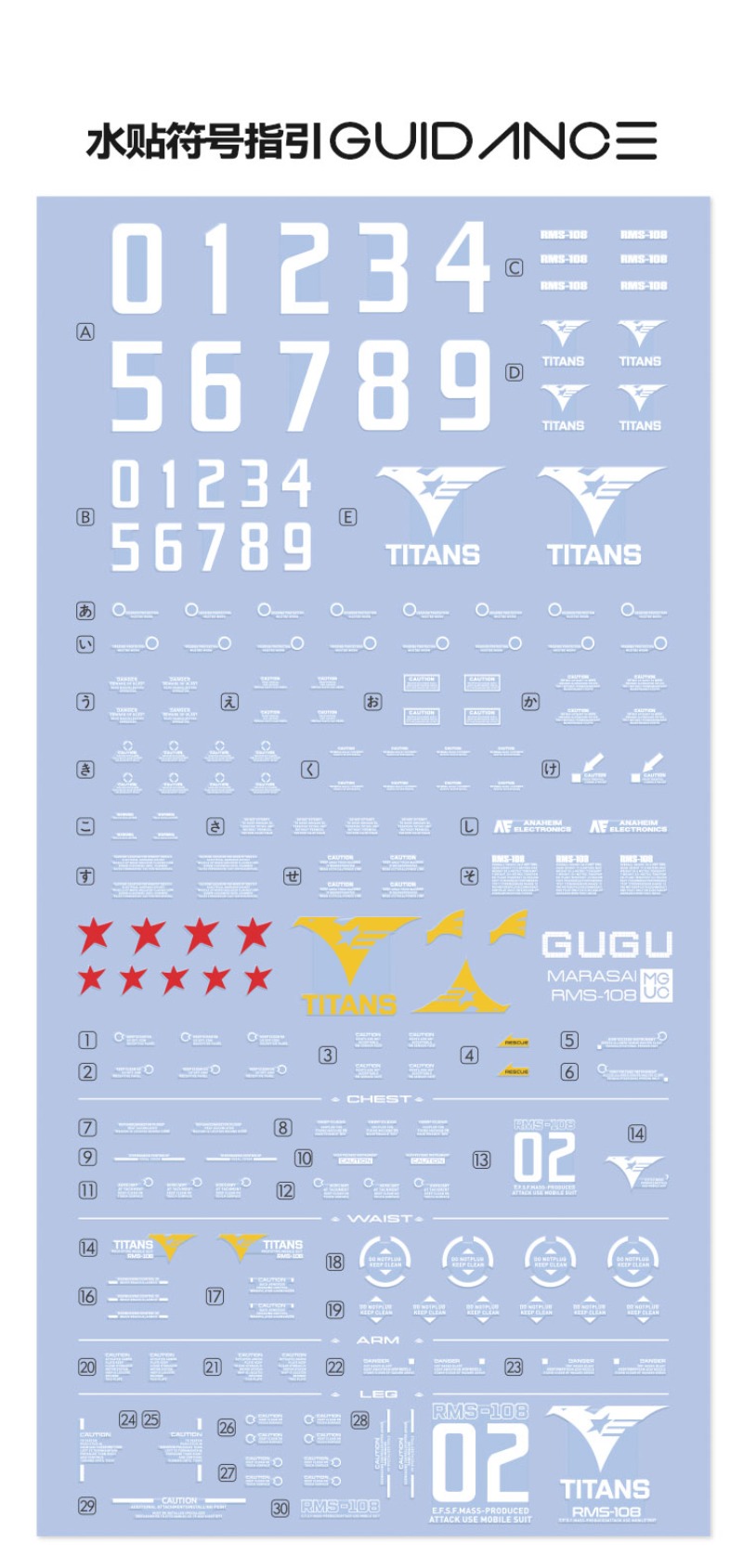 GUGU Decal GU‑M156 Decalcomani - Model Kit Water Decal recensione e prezzo